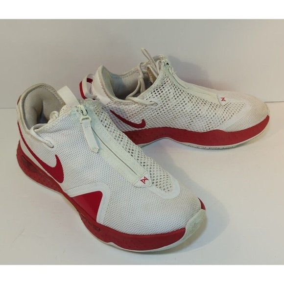 NIKE PG 4 TB PROMO PAUL GEORGE TEAM BASKETBALL WHITE RED CW4134 114 sz 9.5 - Picture 4 of 9